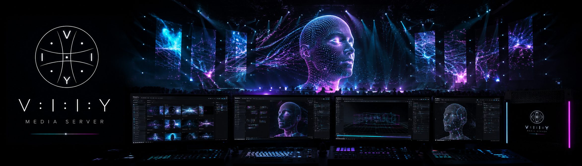 V:I:I:Y Media Server — video on LED screens, video walls and projection mapping for live shows